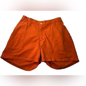 Big Bud Press Work Pants Shorts Orange USA Made 100% Cotton Woman’s 1XL